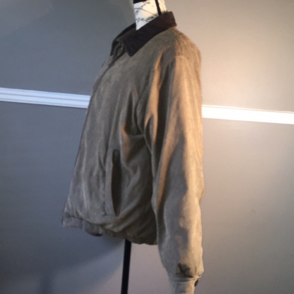 RFT Rainforest Down Filled Suede Bomber Jacket Zip up, Men size Large EUC - Picture 8 of 8